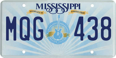 MS license plate MQG438