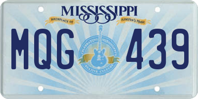 MS license plate MQG439