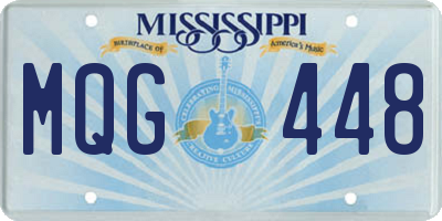 MS license plate MQG448