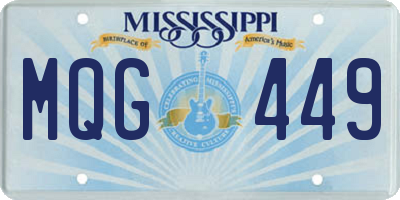 MS license plate MQG449