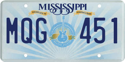 MS license plate MQG451