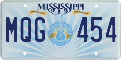 MS license plate MQG454