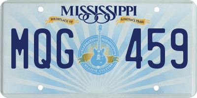 MS license plate MQG459