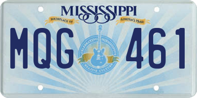 MS license plate MQG461
