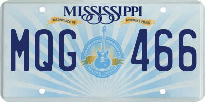 MS license plate MQG466