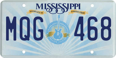 MS license plate MQG468