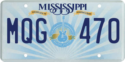 MS license plate MQG470