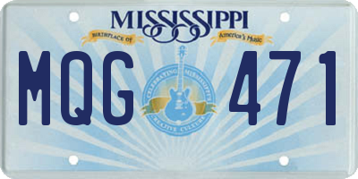 MS license plate MQG471