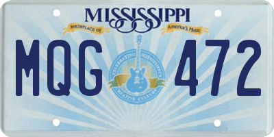MS license plate MQG472