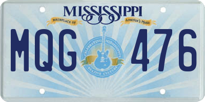 MS license plate MQG476