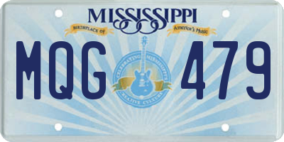 MS license plate MQG479