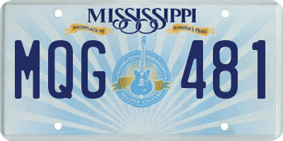 MS license plate MQG481