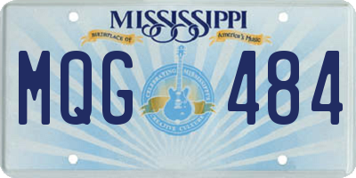 MS license plate MQG484