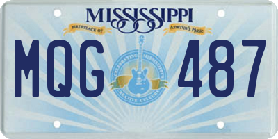 MS license plate MQG487