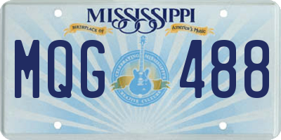 MS license plate MQG488