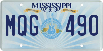MS license plate MQG490