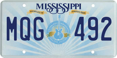 MS license plate MQG492