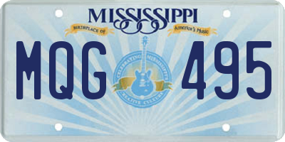 MS license plate MQG495