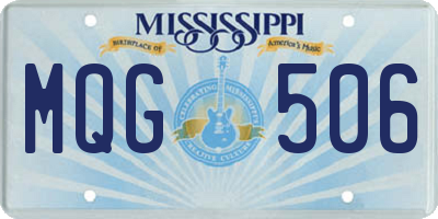 MS license plate MQG506