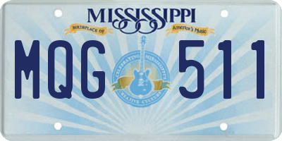 MS license plate MQG511