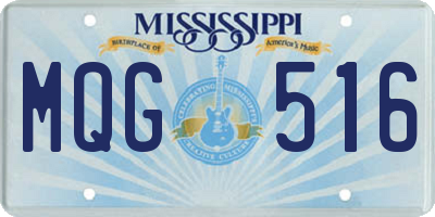 MS license plate MQG516