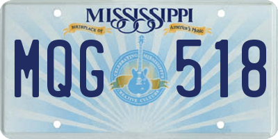 MS license plate MQG518