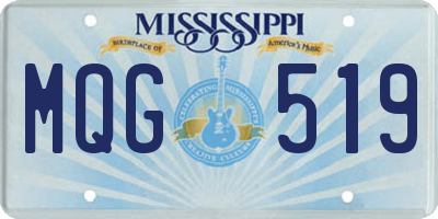 MS license plate MQG519