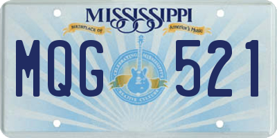 MS license plate MQG521