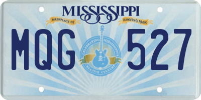 MS license plate MQG527