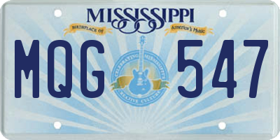 MS license plate MQG547
