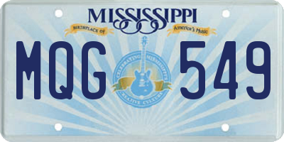MS license plate MQG549