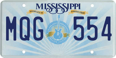 MS license plate MQG554