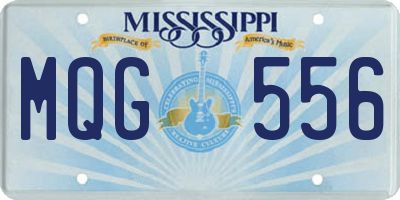 MS license plate MQG556