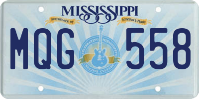 MS license plate MQG558
