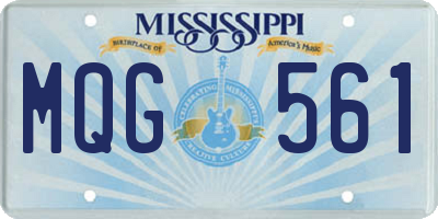 MS license plate MQG561