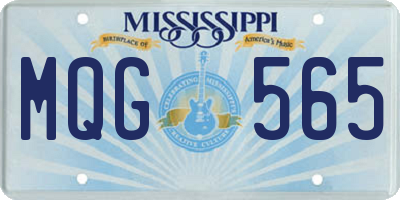 MS license plate MQG565