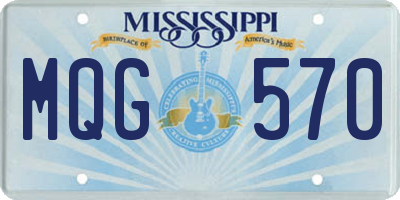 MS license plate MQG570