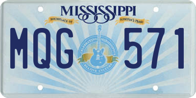 MS license plate MQG571