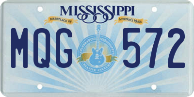 MS license plate MQG572