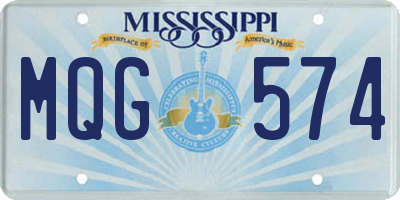 MS license plate MQG574