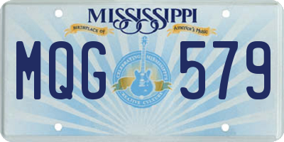 MS license plate MQG579