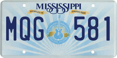 MS license plate MQG581