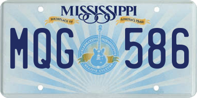 MS license plate MQG586