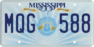 MS license plate MQG588
