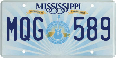 MS license plate MQG589