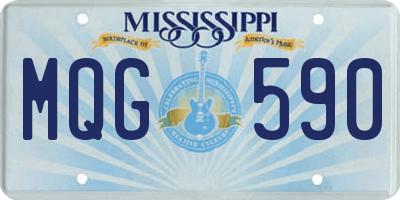 MS license plate MQG590