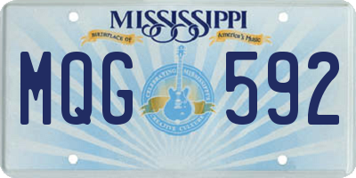 MS license plate MQG592