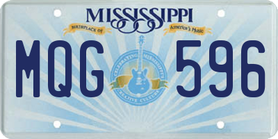 MS license plate MQG596