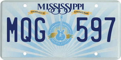 MS license plate MQG597