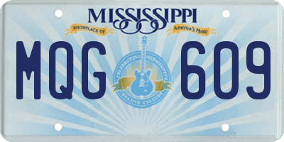 MS license plate MQG609